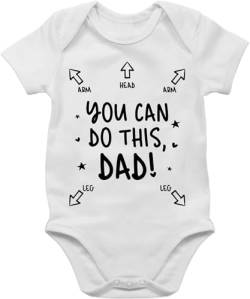 Baby Body Junge Mädchen - Strampler & - You can do this Dad - Anleitung für Papa - 3/6 Monate - Weiß - kurzarm jungen neutral maedchen schafft das daddy bodys du wirst baby-body schaffst von Shirtracer