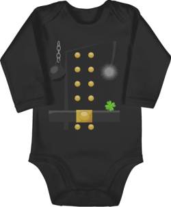 Baby Body langarm Mädchen Junge - Karneval & Fasching - Schornsteinfeger Kostüm - 12/18 Monate - Schwarz - babykleidung karneval- langarmbody köstüm strampler carnaval bodies karnaval karnevall von Shirtracer