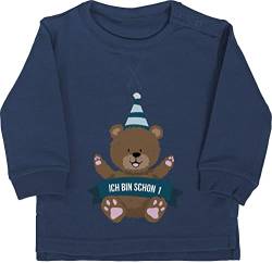 Baby Pullover Jungen Mädchen - 1. Geburtstag - Ich bin schon eins Bär - 6/12 Monate - Navy Blau - 1 jahr pulli 1st birthday one 1ster einjähriges einjährigen 1ter 1jahr 14. 1jahrige erster erste von Shirtracer