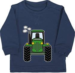 Baby Pullover Jungen Mädchen - Traktoren - Traktor Trecker Landwirte Bauern Geschenk Bulldog Landwirtschaft - 12/18 Monate - Navy Blau - mit traktormotiv Langarm sprüche für babypullover Fahrer von Shirtracer