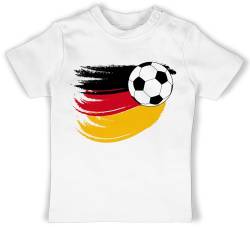 Baby T-Shirt Mädchen Jungen - 2024 Fussball EM Fanartikel - Deutschland Fußball - 18/24 Monate - Weiß - Babykleidung Fussball-wm Tshirt Europameisterschaft Shirts wm Shirt wm2022 t Europa von Shirtracer