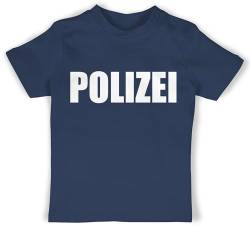 Baby T-Shirt Mädchen Jungen - Karneval & Fasching - Polizei Polizeiuniform Polizist Polizeikostüm SEK Polizistin Police SWAT - 12/18 Monate - Navy Blau - verkleidung polizeiuniformen Shirt von Shirtracer