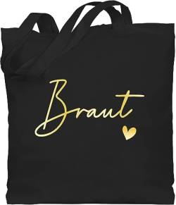 Baumwolltasche - JGA Junggesellenabschied Frauen - Braut Bride - Unisize - Schwarz - tasche bachelorette party jutebeutel stoffbeutel aus baumwolle jungesselnabschied beutel junggesellinnenabschied von Shirtracer