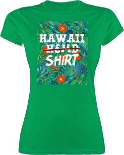 Damen - Karneval & Fasching - Hawaii Hemd Shirt - Aloha Party Hawaiian Hawaii-Kleidung Karibik - L - Grün - Karneval&Fasching t Tshirt Fasching+verkleidung Shirts und Fun sprüche von Shirtracer