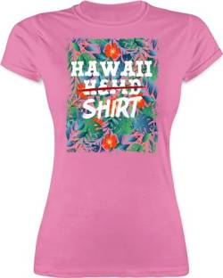 Damen - Karneval & Fasching - Hawaii Hemd Shirt - Aloha Party Hawaiian Hawaii-Kleidung Karibik - S - Rosa - faschingsshirt köstüme Shirts karnevalsshirt Fasching, MADL Tshirt fastnachts-t-Shirt von Shirtracer