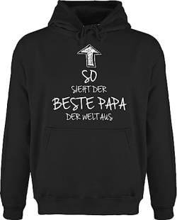 Hoodie Herren Pullover Männer - Geschenk zum Vatertag - So sieht der beste Papa der Welt aus - XL - Schwarz - bester vatertags besten paps daddy männertag+geschenke vater maennertag ich bin von Shirtracer