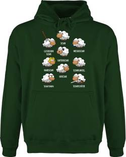 Hoodie Herren Pullover Männer - Schafe Schäfchen Schäfer Schaf Sheep Schafbauer Lustig Witzig - M - Dunkelgrün - schafen unschaf Hoodies von Shirtracer