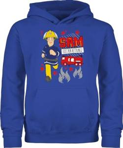 Kinder Hoodie Jungen Mädchen - Feuerwehrmann - Sam eilt zur Rettung - 140 (9/11 Jahre) - Royalblau - feuerwehr mann pullover brandweerman hoody fwuerwehrmann kids der feuermann pulli freuermann von Shirtracer