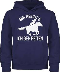 Kinder Hoodie Jungen Mädchen - Pferd Pferde - Mir reicht's ich geh Reiten - 116 (5/6 Jahre) - Navy Blau - polower pferden sprüche pullover kind pferdezubehör fun-kapuzenpullover pferdeliebe von Shirtracer