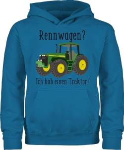 Kinder Hoodie Jungen Mädchen - Rennwagen Ich Habe einen Traktor - Geschenk Landwirt Trecker Bauer Geschenkidee Landwirtschaft Landwirte - 140 (9/11 Jahre) - Himmelblau - sprüche Hoody Traktoren von Shirtracer