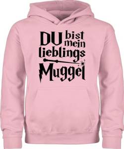 Kinder Hoodie Jungen Mädchen - Statement Sprüche - Du bist mein Lieblingsmuggel schwarz - 152 (12/13 Jahre) - Hellrosa - mit sprüchen spruch geschenk zur einschulung lustige drauf aufschrift von Shirtracer