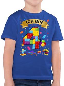 Kinder T-Shirt Jungen - 4. Geburtstag - Ich Bin 4 Bausteine - 116 (5/6 Jahre) - Royalblau - Jahre 4th+Birthday t Shirt Junge Tshirt Kindergeburtstag Jungs geburtstagst-Shirt mit für von Shirtracer
