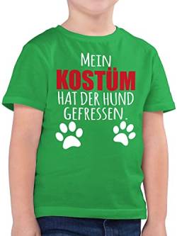 Kinder T-Shirt Jungen - Karneval & Fasching - Mein Kostüm hat der Hund gefressen - Dog Hundekostüm Faschingskostüme - 116 (5/6 Jahre) - Grün - Fastnacht kindershirts Karnevals Tshirt Kind von Shirtracer