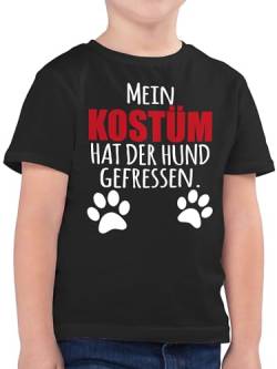 Kinder T-Shirt Jungen - Karneval & Fasching - Mein Kostüm hat der Hund gefressen - Dog Hundekostüm Faschingskostüme - 128 (7/8 Jahre) - Schwarz - Fasching- t Shirt Jungs fasnet Tshirt. von Shirtracer
