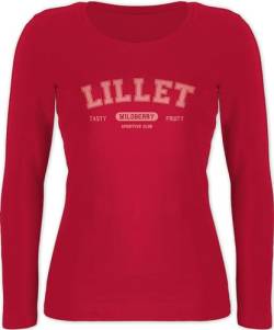 Langarmshirt Damen - Karneval & Fasching - Lillet Wildberry Wild Berry - S - Rot - Shirt Langarm karmeval Oberteil „Karneval“ langärmlig „Fasching“ Oberteile karnaval t lustig von Shirtracer