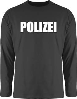 Langarmshirt Herren Langarm Shirt - Karneval & Fasching - Polizei Polizeiuniform Polizist Polizeikostüm SEK Polizistin Police SWAT - M - Schwarz - Oberteil köstüme uniform t Fasching, Officer von Shirtracer