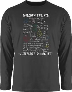 Langarmshirt Herren Langarm Shirt - Lehrer - Welchen Teil von Mathe Physik Rechnen verstehst du Nicht - Geschenk Mathelehrer Mathelehrerin - 3XL - Schwarz - lehrergeschenk referendariat von Shirtracer