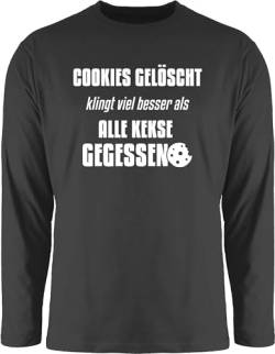 Langarmshirt Herren Langarm Shirt - Nerd Geschenke - Cookies gelöscht - 3XL - Schwarz - Shirts zocken Nerds Geeks Gamer Geek zocker Geschenkideen nerdgeschenk Geschenk Computer für sprüche von Shirtracer