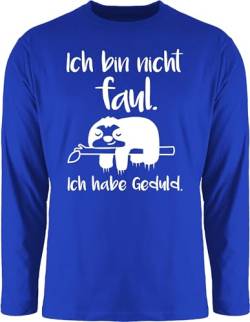 Langarmshirt Herren Langarm Shirt - Sprüche Statement mit Spruch - Ich Bin Nicht faul weiß - M - Royalblau - für Faule Longsleeve sprüchen spruche faultier t-Shirt Tshirt lustige Spruch. Sloth t von Shirtracer