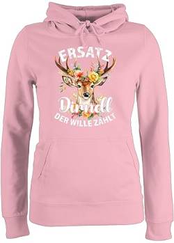 Pullover Damen Hoodie Frauen - Kompatibel mit Oktoberfest - Ersatz Dirndl Der Wille Zählt - S - Hellrosa - oktoberfestbekleidung October fest bayrische sprüche Tracht trachtenpulli Bavaria von Shirtracer