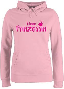 Pullover Damen Hoodie Frauen - Sprüche Statement mit Spruch - Kleine Prinzessin - S - Hellrosa - sprüche, Hoodies Geschenk zur Einschulung Pulli sprueche spruechen sprüchen spruche witzige Drauf von Shirtracer