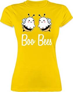 Shirt Damen - Halloween - Boo Bees Boobs - L - Gelb - Haloween Outfits Frauen Tshirt hallowwee t Shirts halowen t-Shirt Helloween Party Halloween. halooween Costum hallowern Halloweenparty von Shirtracer
