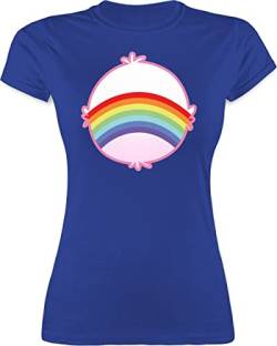 Shirt Damen - Karneval & Fasching - Cartoon-Bärchis Regenbogen - M - Royalblau - Karnevals t-Shirt Carnival MADL Tshirt faschingsshirts karneva Oberteile fastnachts-t-Shirt fasnets Shirts Frauen von Shirtracer