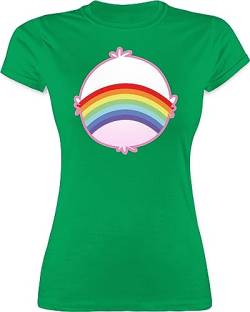 Shirt Damen - Karneval & Fasching - Cartoon-Bärchis Regenbogen - XXL - Grün - lustiges faschingskost Tshirt t &Fasching Shirts kölsche 2023 Damen-Karneval und Erwachsene t-Shirt koelner Outfit von Shirtracer