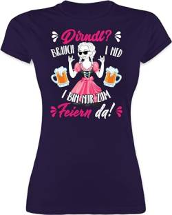 Shirt Damen - Kompatibel mit Oktoberfest - Dirndl Ersatz Dirndl Spruch - XL - Lila - bayrisches Shirts Frauen Trachten t-Shirt bayerisch Tshirt dirndloberteil Octoberfest Oberteil Trachten-t-Shirt von Shirtracer