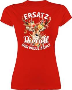 Shirt Damen - Kompatibel mit Oktoberfest - Ersatz Dirndl Der Wille Zählt - XL - Rot - bayerische statt Tshirt Frau t-Shirt Trachten- Tshirts Bavaria Funshirts für Frauen als Trachten tischert von Shirtracer