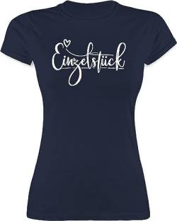 Shirt Damen - Valentinstag Partner Liebe - Einzelstück mit Herz - XL - Navy Blau - verliebt Geschenk Frauen Freundin jahrestagsgeschenk t-Shirt Geschenke zum valendienstagsgeschenk t für sie von Shirtracer