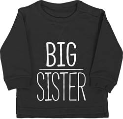 Shirtracer Baby Pullover Jungen Mädchen - Geschwister Bruder und Schwester - Big Sister - 18/24 Monate - Schwarz - Geschenkideen sis geschwisteroutfitset große Sweatshirt geschwisteroutfit Langarm von Shirtracer