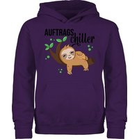 Shirtracer Hoodie Auftragschiller mit Faultier schwarz Tiermotiv Animal Print von Shirtracer