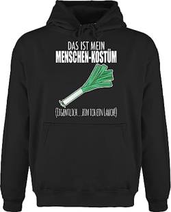 Shirtracer Hoodie Herren Pullover Männer - Karneval & Fasching - Das ist Mein Menschen-Kostüm Lauch - weiß - S - Schwarz - Faschings pullis Outfit Karnevals Pulli fassenacht Hoody Fastnacht Hoodies von Shirtracer