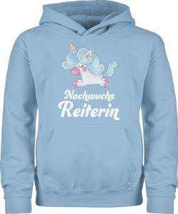 Shirtracer Kinder Hoodie Jungen Mädchen - Barbie - Ich Bin 9 - Luftballons - 128 (7/8 Jahre) - Hellblau - neun Jahre Clothes Geburtstag Pullover Pulli reitpullover von Shirtracer