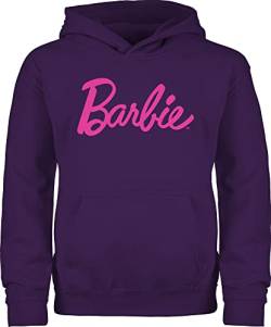 Shirtracer Kinder Hoodie Jungen Mädchen - Barbie Logo Schriftzug - 152 (12/13 Jahre) - Lila - reitpullover Clothes von Shirtracer