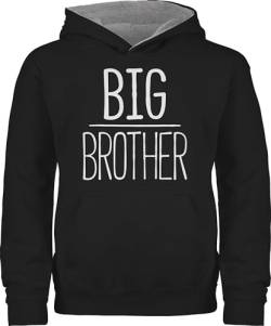 Shirtracer Pullover Kinder Hoodie Jungen Mädchen - Big Brother - 116 (5/6 Jahre) - Schwarz/Grau meliert - brüder kinderpullover für großer Bruder English Hoody große 2024 gro er Pulli großen Geschenk von Shirtracer