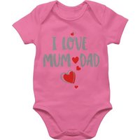 Shirtracer Shirtbody I love Mum and Dad Strampler Baby Mädchen & Junge von Shirtracer