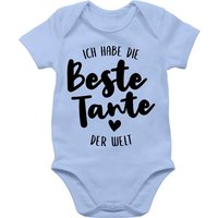 Shirtracer Shirtbody Ich habe die beste Tante der Welt schwarz Strampler Baby Mädchen & Junge von Shirtracer