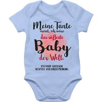 Shirtracer Shirtbody Meine Tante meint, ich wäre das süßeste Baby der Welt. Strampler Baby Mädchen & Junge von Shirtracer