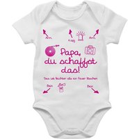 Shirtracer Shirtbody Papa du schaffst das Feuerwehr - Geschenk Geburt Feuerwehrmann Strampler Baby Mädchen & Junge von Shirtracer