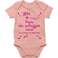 Shirtracer Shirtbody Papa du schaffst das Fußball Mädchen Strampler Baby Mädchen & Junge von Shirtracer