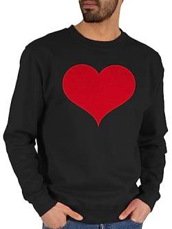 Shirtracer Sweater Pullover Sweatshirt Herren Damen - I Love - Herz klassisch rot - XL - Schwarz - valentinstaggeschenk rotes valemtinstagsgeschenk von Shirtracer