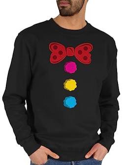 Shirtracer Sweater Pullover Sweatshirt Herren Damen - Karneval & Fasching - Clown mit Schleife - XXL - Schwarz - karnaval fasnachts Damen-Karneval lustige Faschings karnewal Karneval- costüm kostùm von Shirtracer