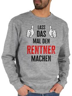 Shirtracer Sweater Pullover Sweatshirt Herren Damen - Rente - Lass das mal den Rentner Machen - Geschenk Renteneintritt Abschiedsgeschenk Pension - L - Grau meliert - rentn rentne pensionierung von Shirtracer