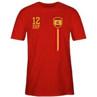 Shirtracer T-Shirt 12. Mann Spanien Fan-Shirt WM 2024 Fussball EM Fanartikel von Shirtracer