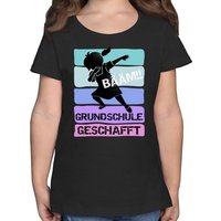 Shirtracer T-Shirt Bääm!! Grundschule geschafft Mädchen Einschulung Mädchen von Shirtracer