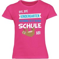 Shirtracer T-Shirt Bye, Bye Kindergarten Einschulung Mädchen von Shirtracer