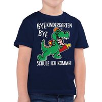 Shirtracer T-Shirt Bye Bye Kindergarten Dinosaurier Einschulung Junge Schulanfang Geschenke von Shirtracer