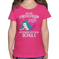 Shirtracer T-Shirt Bye Bye Kindergarten ich schwimme jetzt in der Schule Einschulung Mädchen von Shirtracer